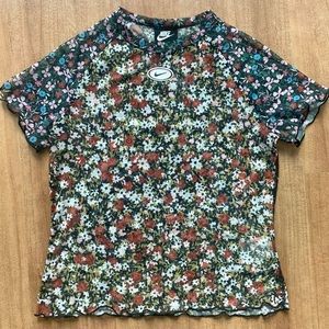 NIKE Floral Mesh Top